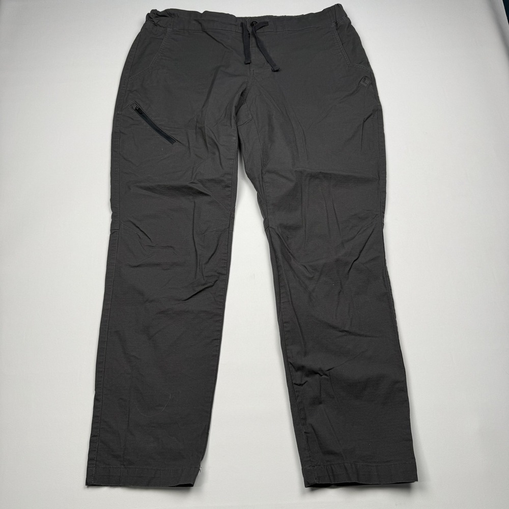 Black Diamond Rocklock Pants Mens XL Gray Woven Elastic Waist Hiking